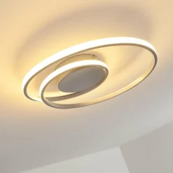 Plafonnier Leksund LED Argenté, 1 lumière