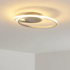 Plafonnier Leksund LED Argenté, 1 lumière