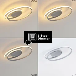 Plafonnier Leksund LED Argenté, 1 lumière