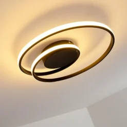 Plafonnier Leksund LED Noir, 1 lumière