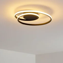 Plafonnier Leksund LED Noir, 1 lumière