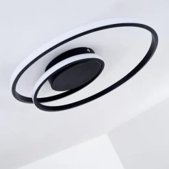 Plafonnier Leksund LED Noir, 1 lumière