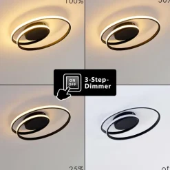 Plafonnier Leksund LED Noir, 1 lumière