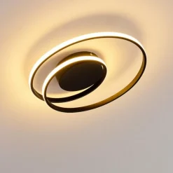 Plafonnier Leksund LED Noir, 1 lumière