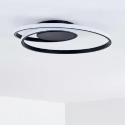 Plafonnier Leksund LED Noir, 1 lumière