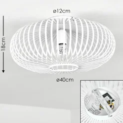 Plafonnier Lepa Blanc, 1 lumière