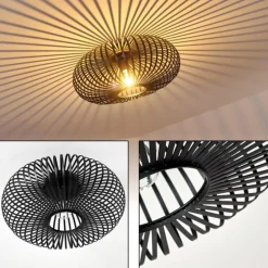 Plafonnier Lepa Noir, 1 lumière