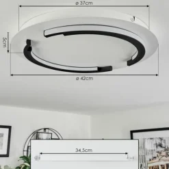 Plafonnier Leroux LED Blanc, 1 lumière