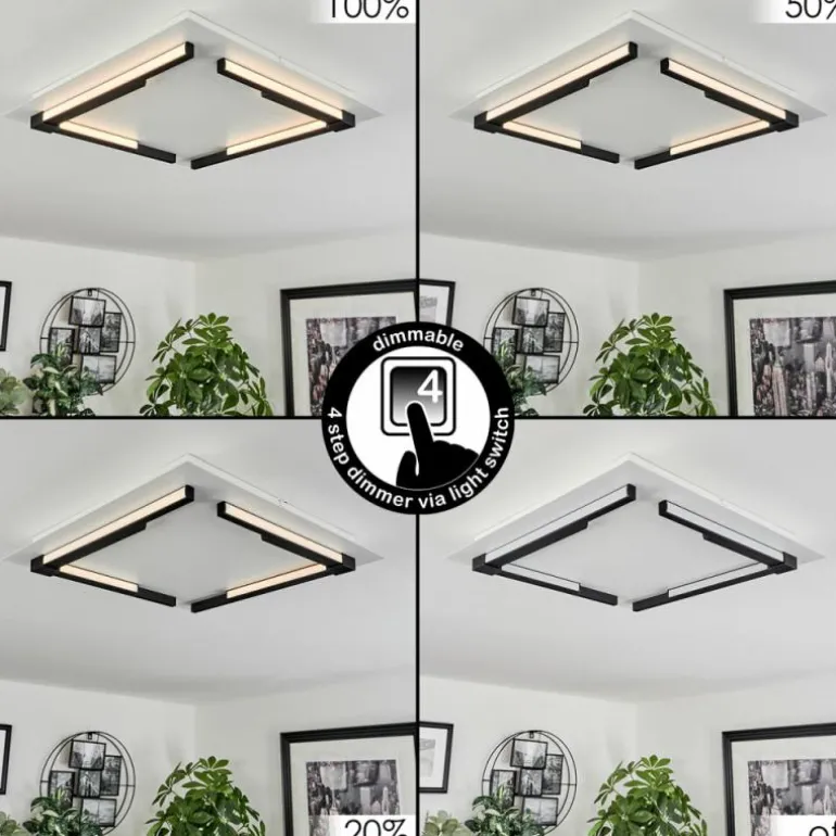 Plafonnier Leroux LED Blanc, 1 lumière