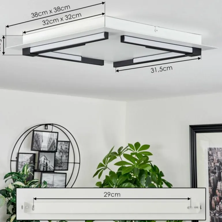 Plafonnier Leroux LED Blanc, 1 lumière