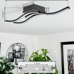 Plafonnier Letala LED Couleur bois, 3 lumières