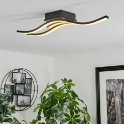 Plafonnier Letala LED Couleur bois, 3 lumières