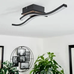 Plafonnier Letala LED Couleur bois, 2 lumières