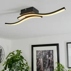 Plafonnier Letala LED Couleur bois, 2 lumières