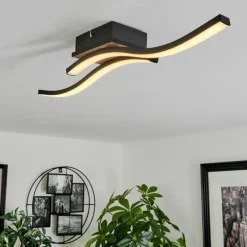 Plafonnier Letala LED Couleur bois, 2 lumières