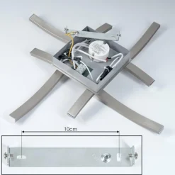 Plafonnier Letala LED Nickel mat, 4 lumières