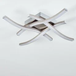 Plafonnier Letala LED Nickel mat, 4 lumières