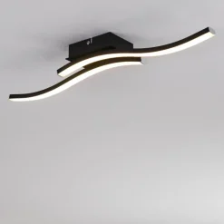 Plafonnier Letala LED Noir, 2 lumières