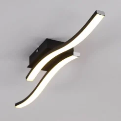 Plafonnier Letala LED Noir, 2 lumières