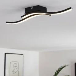 Plafonnier Letala LED Noir, 2 lumières