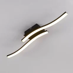 Plafonnier Letala LED Noir, 2 lumières