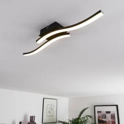 Plafonnier Letala LED Noir, 2 lumières