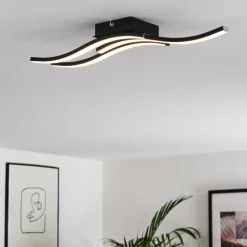 Plafonnier Letala LED Noir, 3 lumières