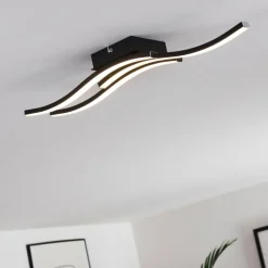 Plafonnier Letala LED Noir, 3 lumières