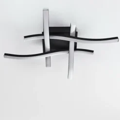 Plafonnier Letala LED Noir, 4 lumières