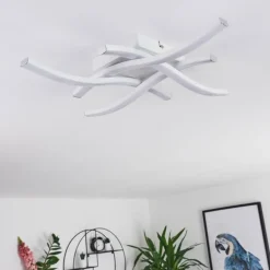 Plafonnier Letala LED Noir, 4 lumières