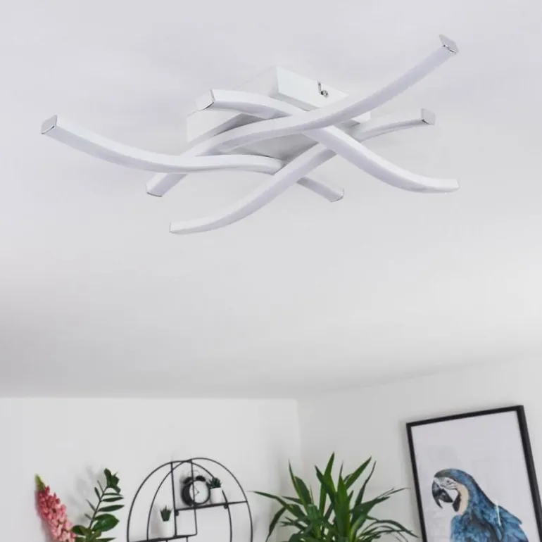 Plafonnier Letala LED Noir, 4 lumières