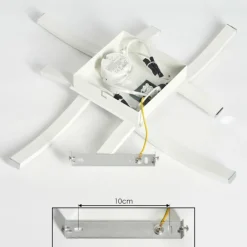 Plafonnier Letala LED Noir, 4 lumières