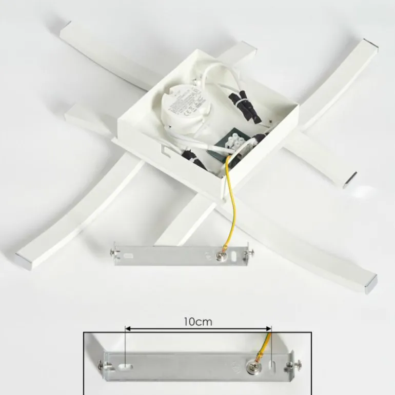 Plafonnier Letala LED Noir, 4 lumières