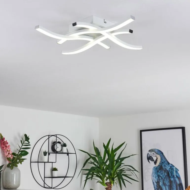 Plafonnier Letala LED Noir, 4 lumières