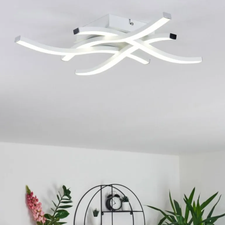 Plafonnier Letala LED Noir, 4 lumières