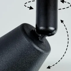 Plafonnier Leteque Écru, Noir, 2 lumières