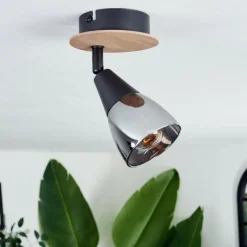 Plafonnier Leteque Écru, Noir, 1 lumière