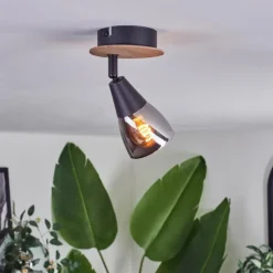 Plafonnier Leteque Écru, Noir, 1 lumière