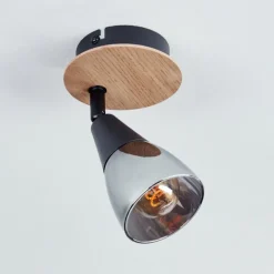 Plafonnier Leteque Écru, Noir, 1 lumière