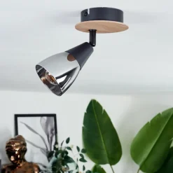 Plafonnier Leteque Écru, Noir, 1 lumière