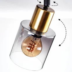 Plafonnier Leteque Noir, 4 lumières