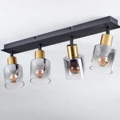 Plafonnier Leteque Noir, 4 lumières