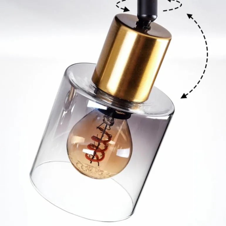 Plafonnier Leteque Noir, 2 lumières