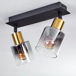 Plafonnier Leteque Noir, 2 lumières