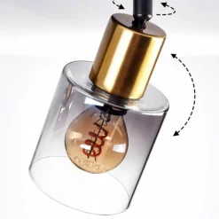 Plafonnier Leteque Noir, 3 lumières