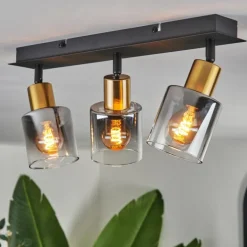 Plafonnier Leteque Noir, 3 lumières