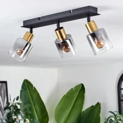 Plafonnier Leteque Noir, 3 lumières