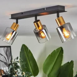 Plafonnier Leteque Noir, 3 lumières