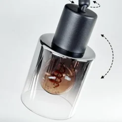 Plafonnier Leteque Noir, 3 lumières