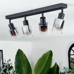 Plafonnier Leteque Noir, 4 lumières